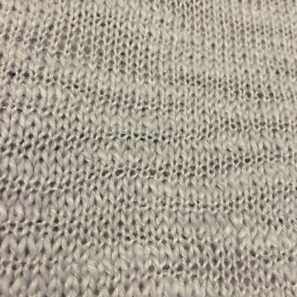 Pastel Purple Fringed Cold Shoulder Knit Sweater - Picture 8 of 15